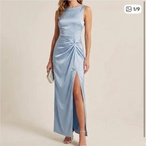 Abercrombie Satin Draped Skirt Maxi
